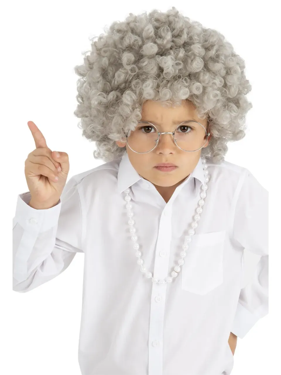 Smiffys Parrucca Nonna Perm Bambini parrucca grigia riccia