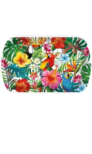 Fiestas Guirca Hawaii vassoio 39x24 cm multicolore riutilizzabile