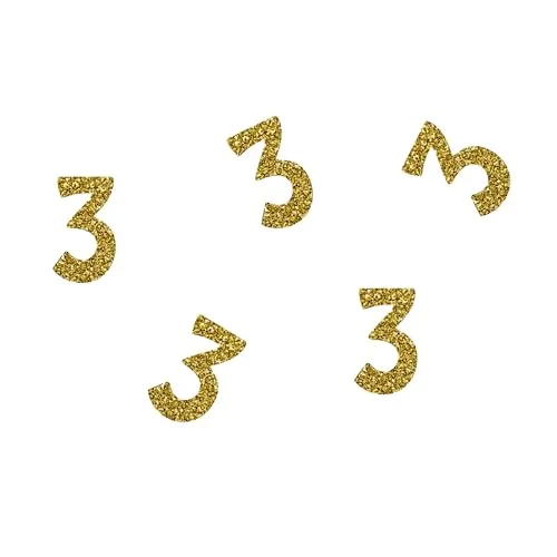 P'tit Clown re21034 Coriandoli Glitter Oro Numero 3 50pz