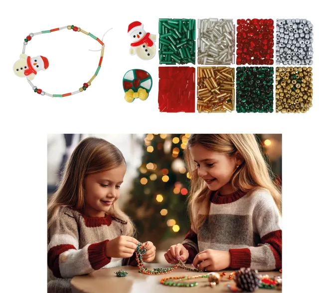 Fiestas Guirca Kit Bracciali Natale DIY 1100 pezzi