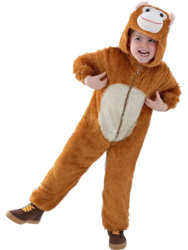 Smiffys Monkey Costume scimmia bambino tuta 4-9 anni