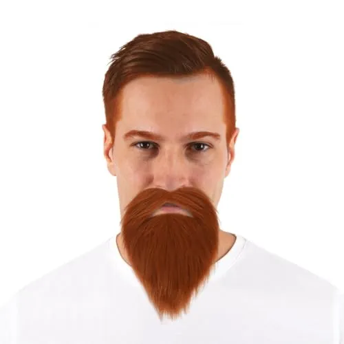 P'tit Clown Baffi e Barba Finta Adesiva Rossa