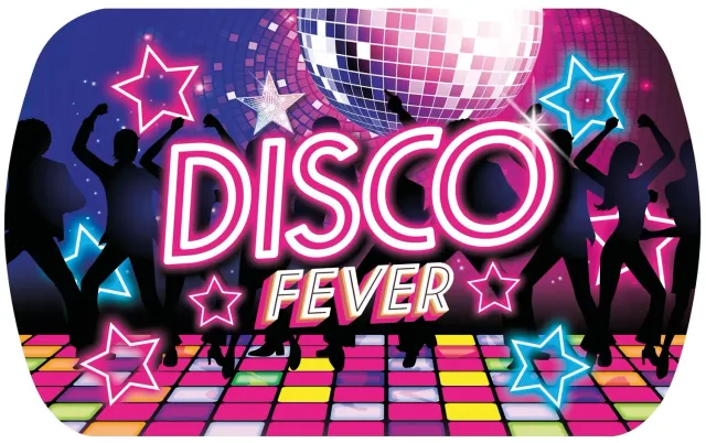 Guirca Disco Fever vassoio 39x24 cm multicolore