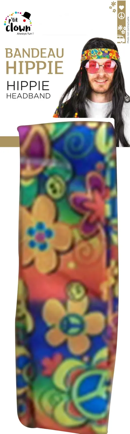 P'tit Clown re66669 Fascia Hippie Multicolore costume