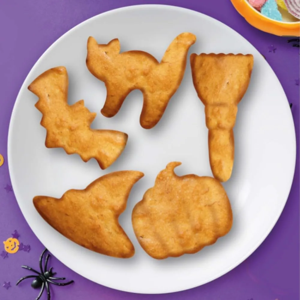 Fiestas Guirca Set Tagliabiscotti Halloween metallo 5 pezzi zucca