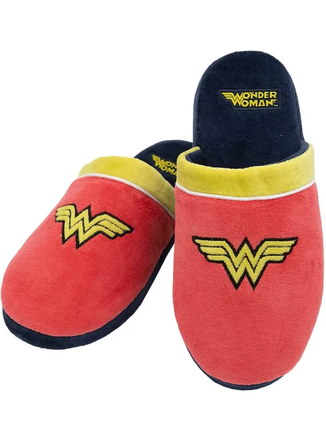 Funidelia Wonder Woman Pantofole Donna Rosse 37-41