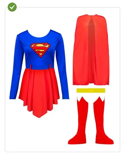 Funidelia Supergirl Kara Zor-El costume donna rosso