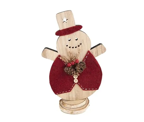 P'tit Clown 22869 pupazzo di neve legno 27 cm colore casuale