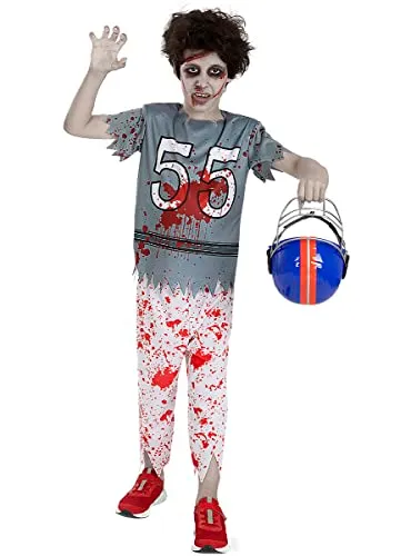 Funidelia Zombie Costume Rugbista Bambino Azzurro 3-4 Anni