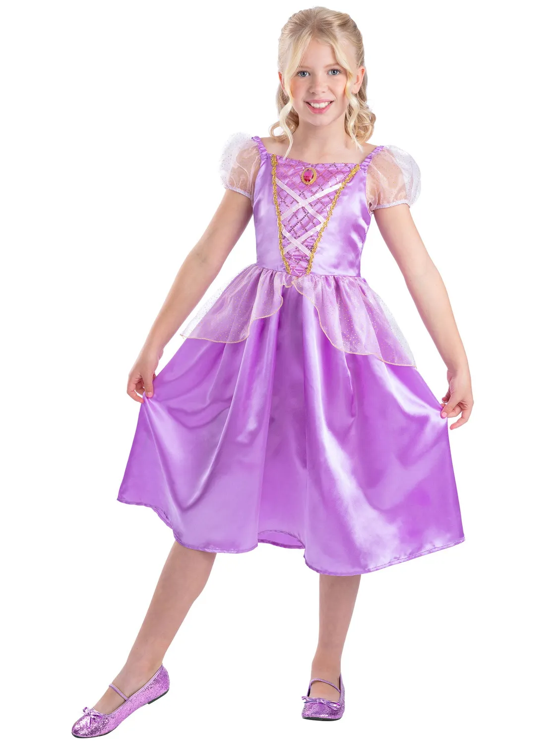 Smiffys Purple Princess costume viola 7-9 anni con tiara