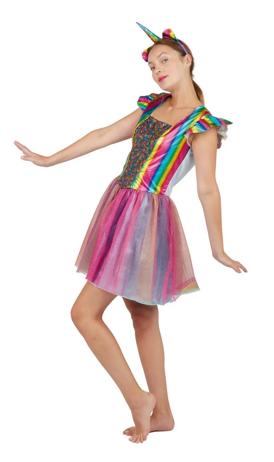 P'tit Clown re21151 costume unicorno arcobaleno L/XL