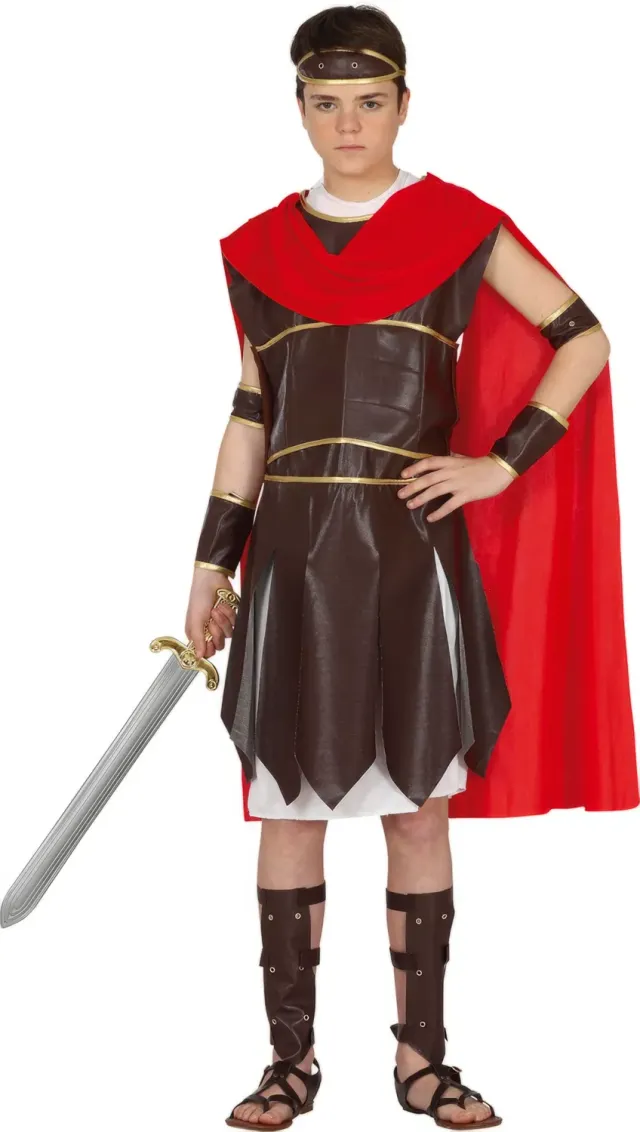 Guirca Costume Guerriero Romano Bambino Tunica Mantello