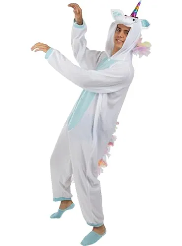 Funidelia Unicorno Blu Costume Adulto L-XL bianco