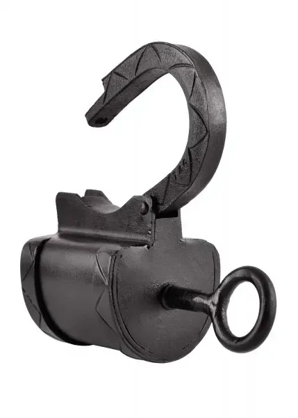 La Bottega di Merlino lucchetto medievale acciaio chiave 15 cm