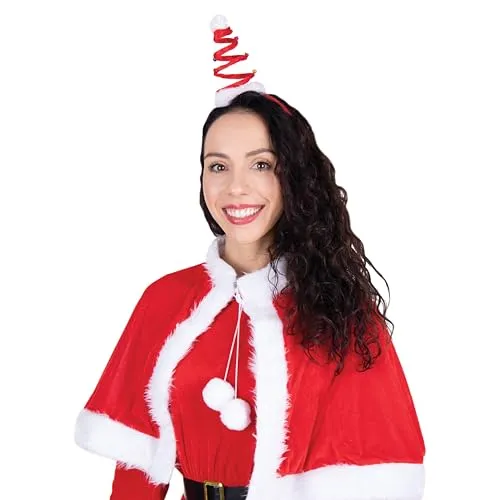 P'tit Clown re22374 Cerchietto Albero Natale Molla Rosso