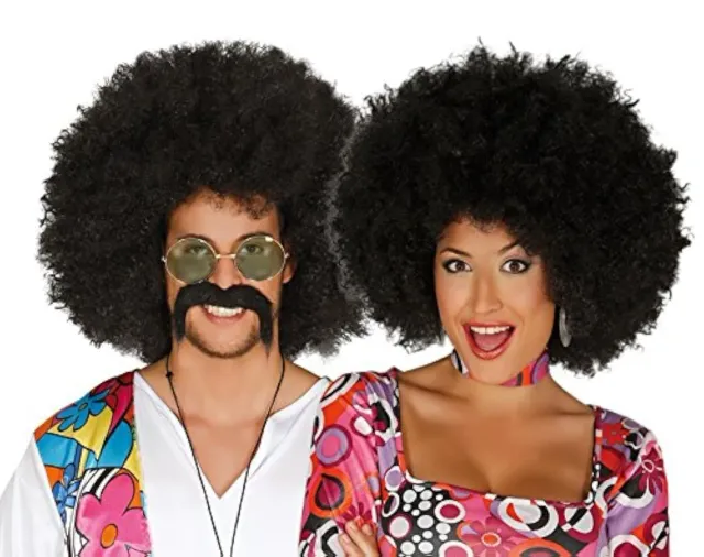 Guirca Afro Maxi parrucca afro nera riccia corta