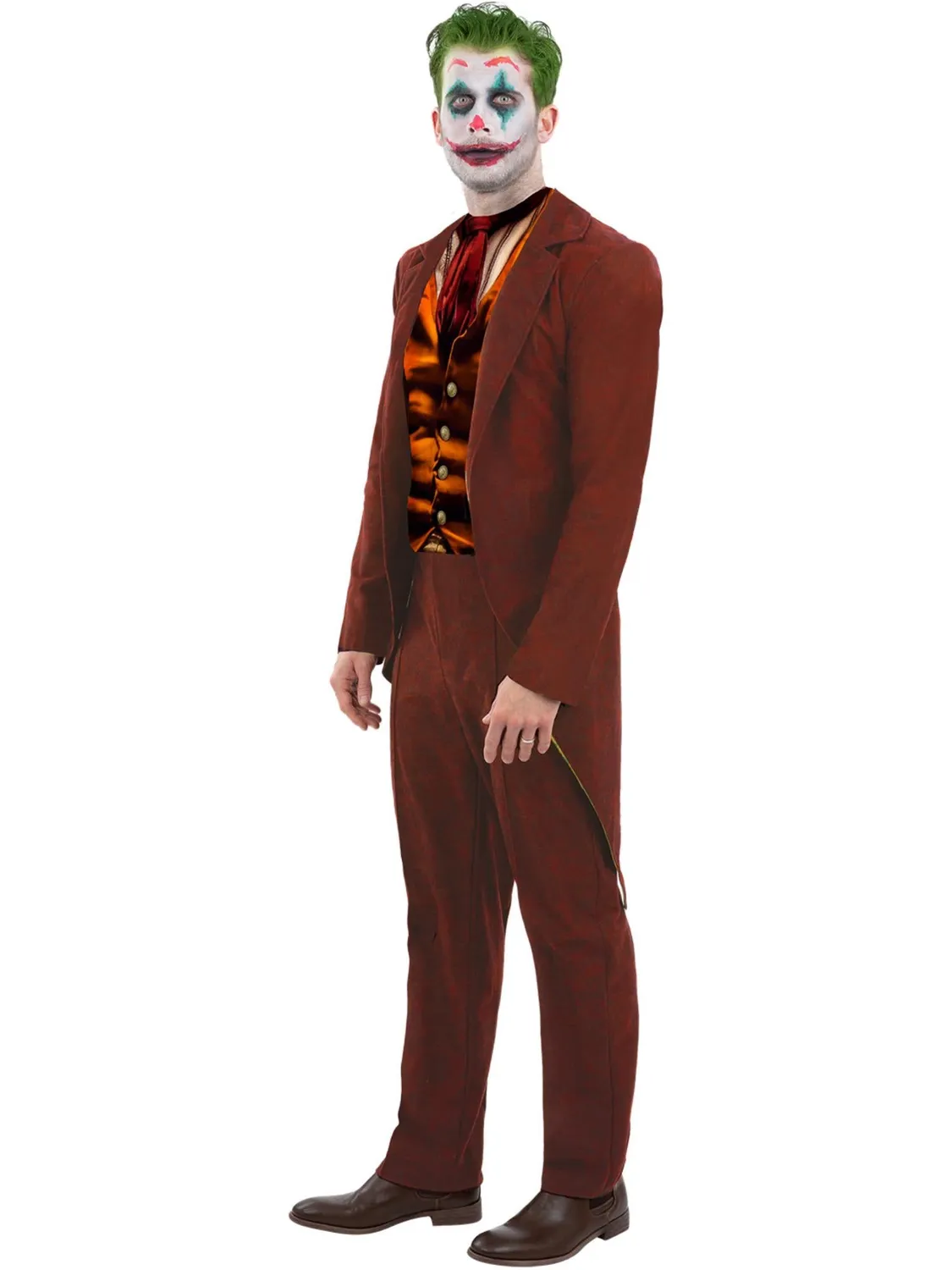 Smiffys Modern Trickster costume clown M uomo rosso scuro