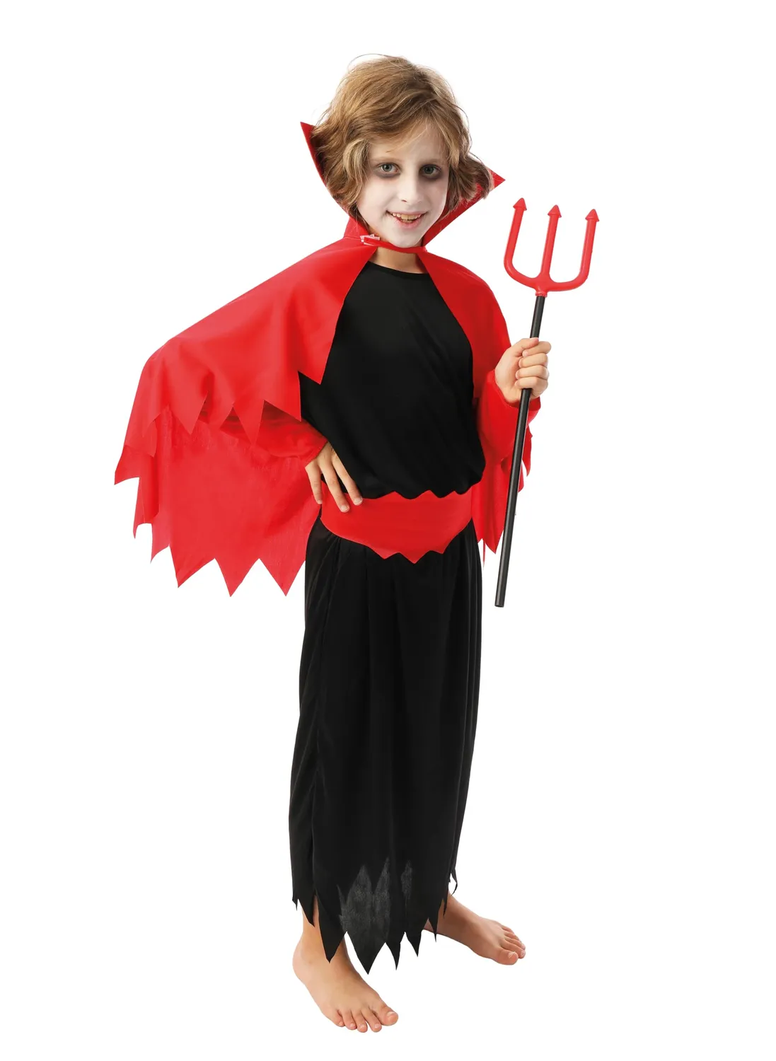 P'tit Clown costume diavoletto bambino rosso