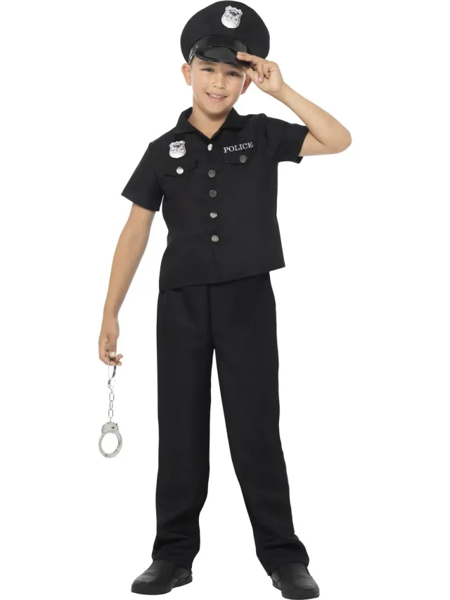 Smiffys New York Cop costume poliziotto bambino nero