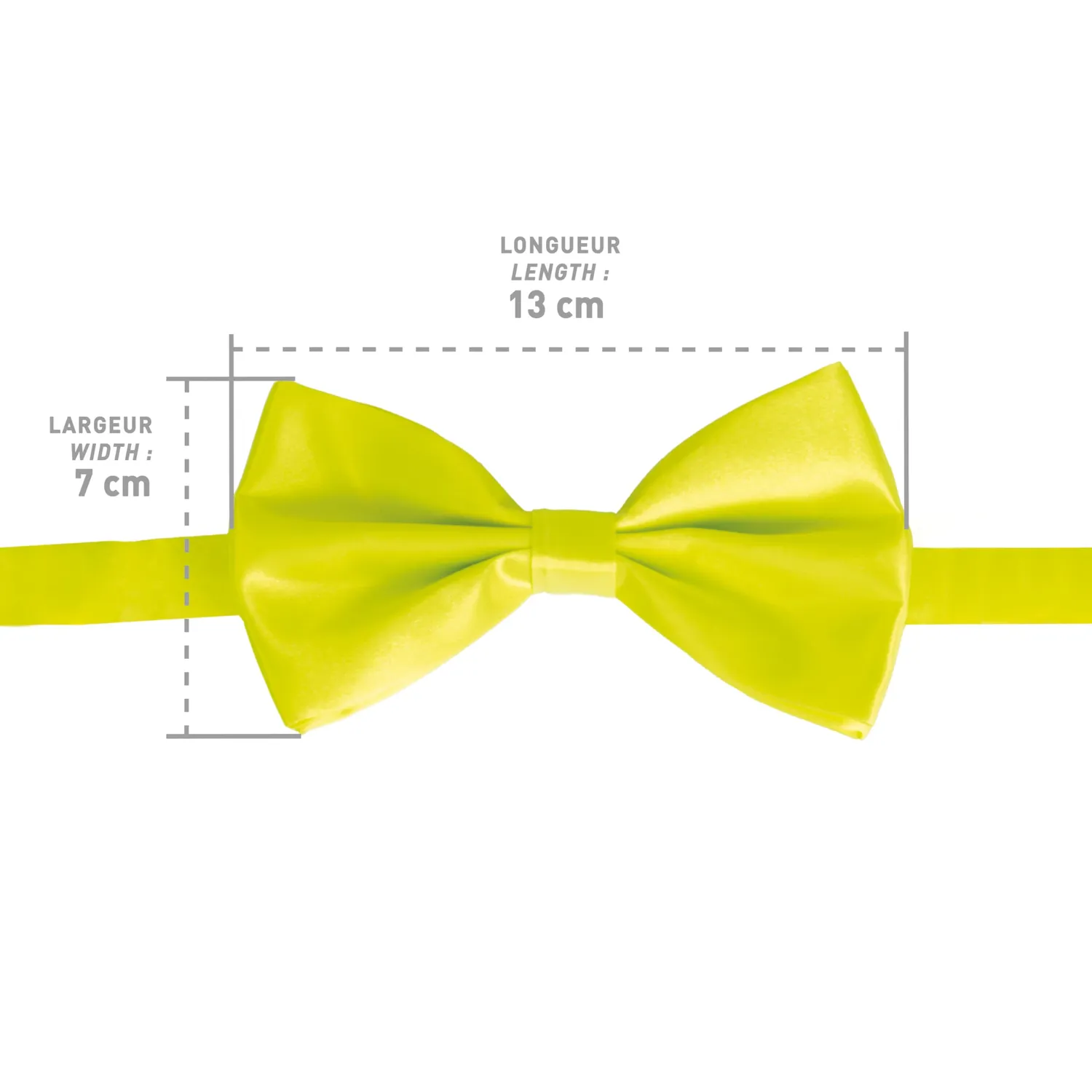 P'tit Clown 11896 papillon tessuto giallo fluo