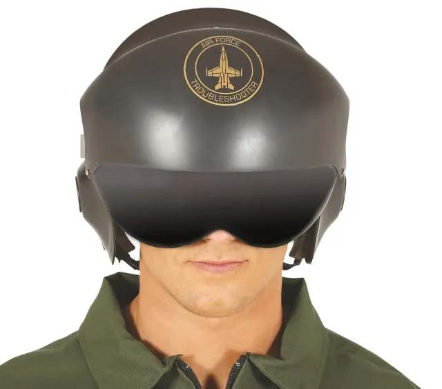 Fiestas Guirca Air Force casco pilota adulto nero