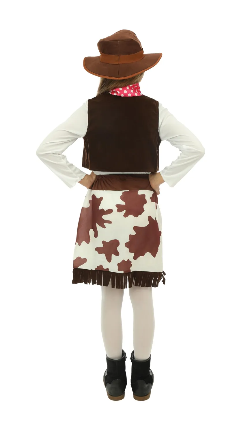 P'tit Clown costume cowboy bambina 7-9 anni poliestere