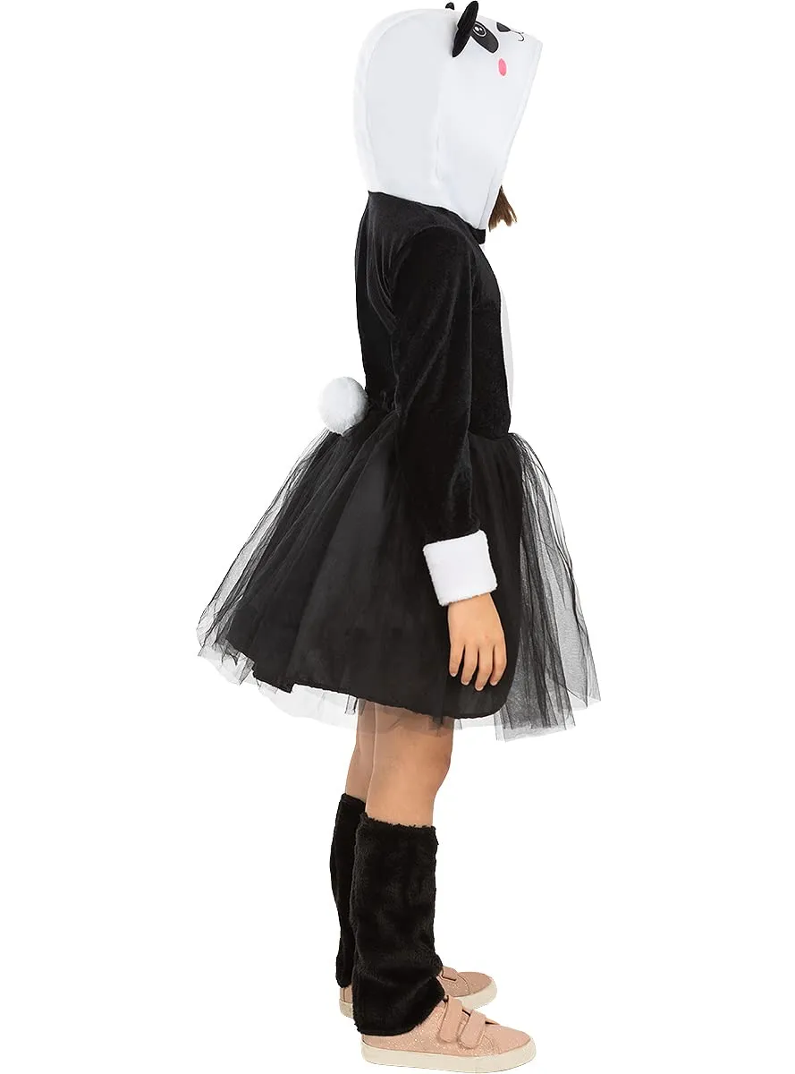 Funidelia costume panda bambina 7-9 anni nero animali
