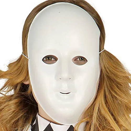 Fiestas Guirca Maschera bianca plastica taglia unica