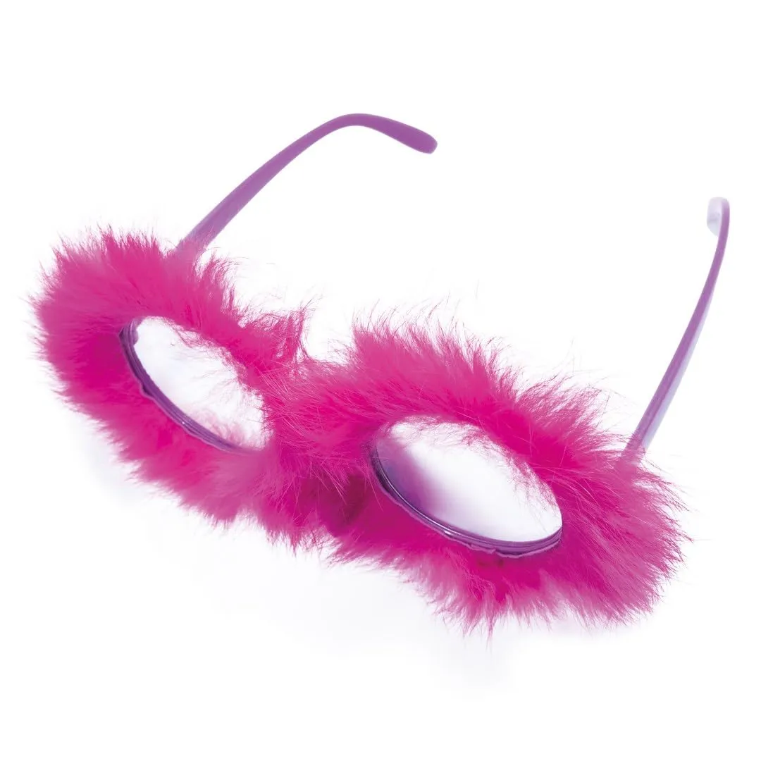 P'tit Clown 23818 occhiali carnevale boa rosa