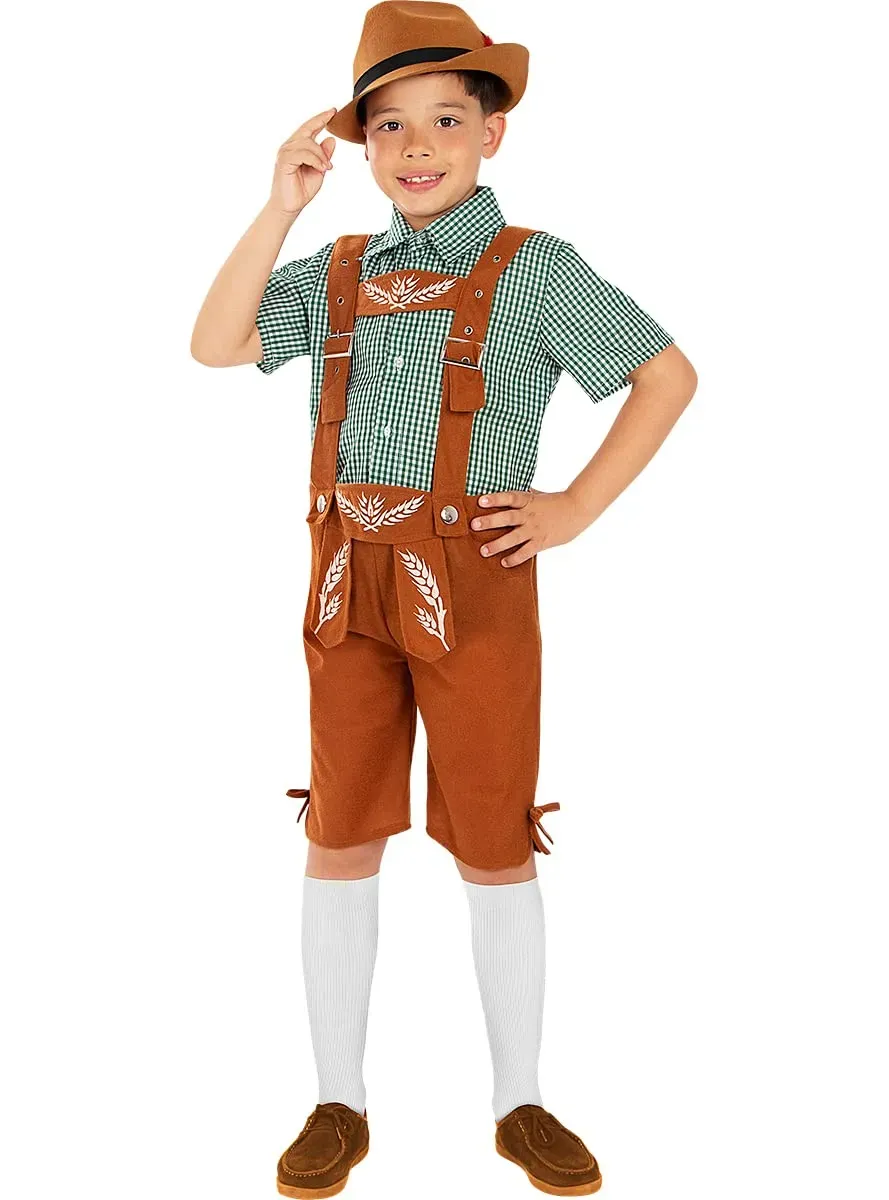 Funidelia Oktoberfest costume bambino marrone tirolese