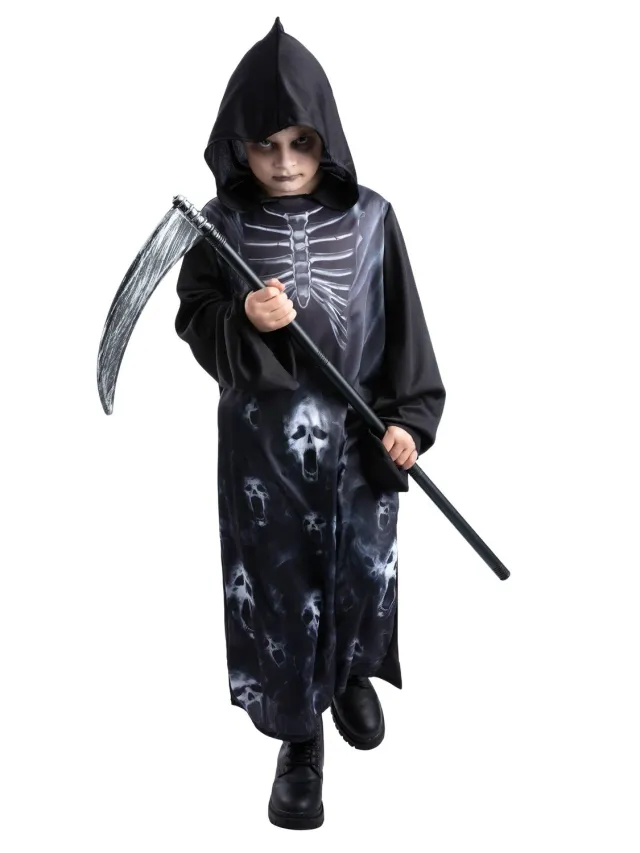 Smiffys Reaper costume mietitore nero 7-9 anni