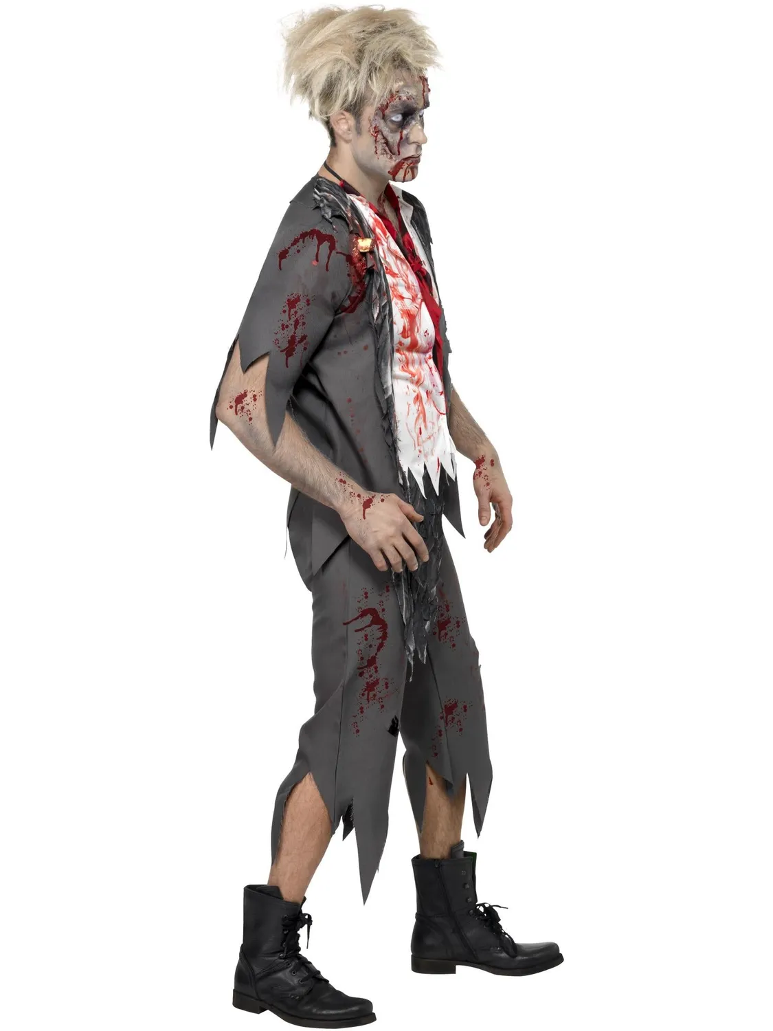 Smiffys Zombie Schoolboy costume zombie uomo L grigio
