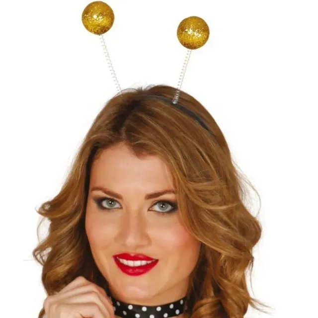 Fiestas Guirca Tiara Palline Brinate Oro cerchietto glitter discoteca