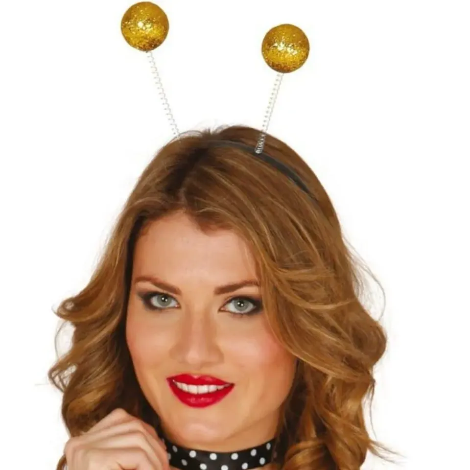 Fiestas Guirca Tiara Palline Brinate Oro cerchietto glitter discoteca