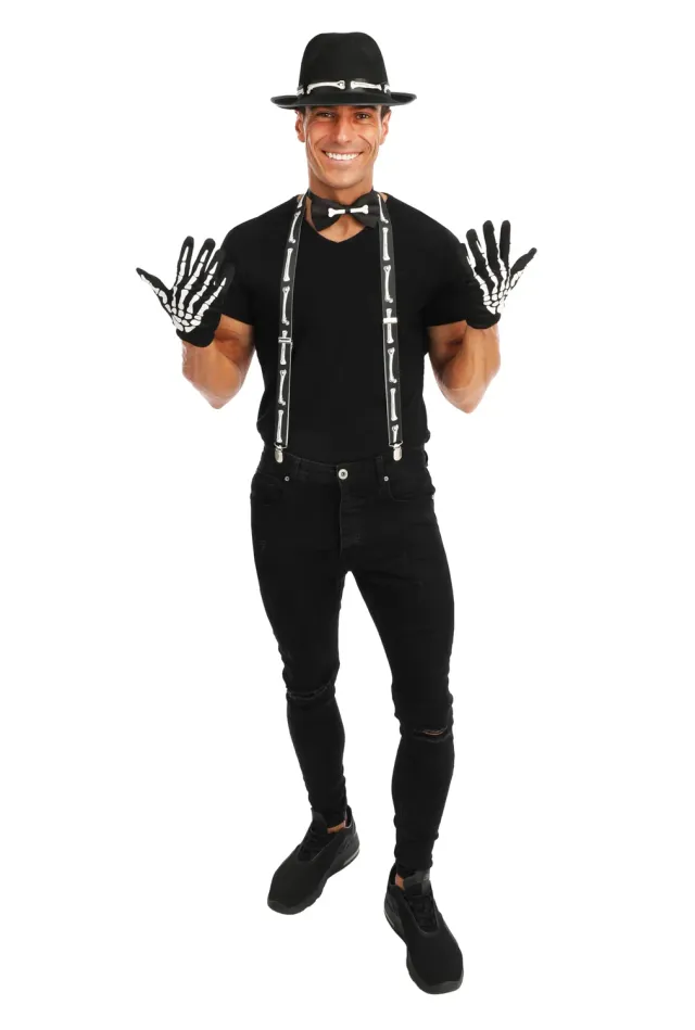 P'tit Clown re22170 set scheletro adulto Halloween 4 pezzi