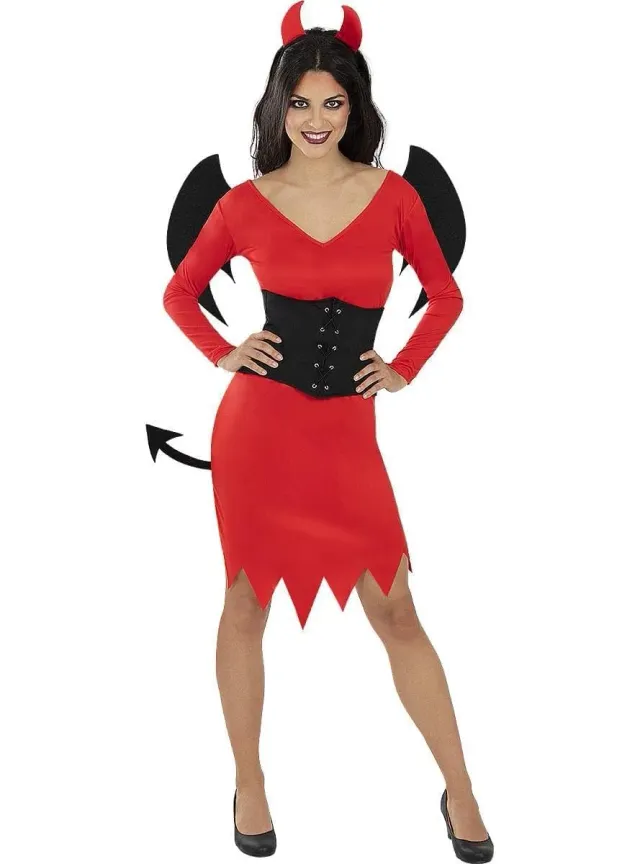 Funidelia Diavolessa costume donna S rosso