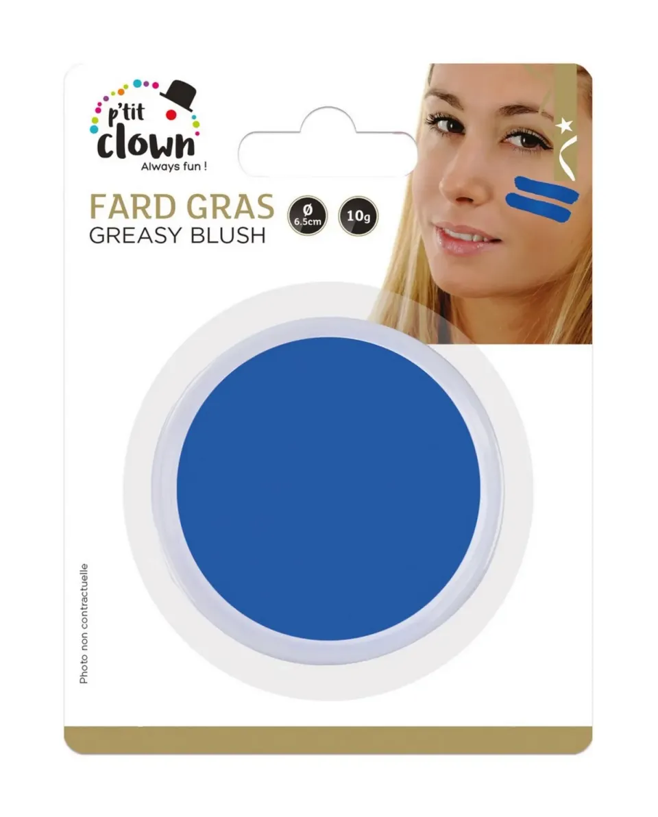 P'tit Clown fard grasso blu tavolozza rotonda intenso