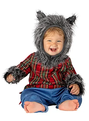 Funidelia Lupo Mannaro costume bebè 0-6 mesi grigio horror
