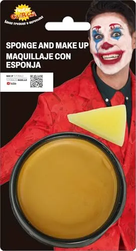 Fiestas Guirca trucco viso oro con spugna 9 g metallizzato