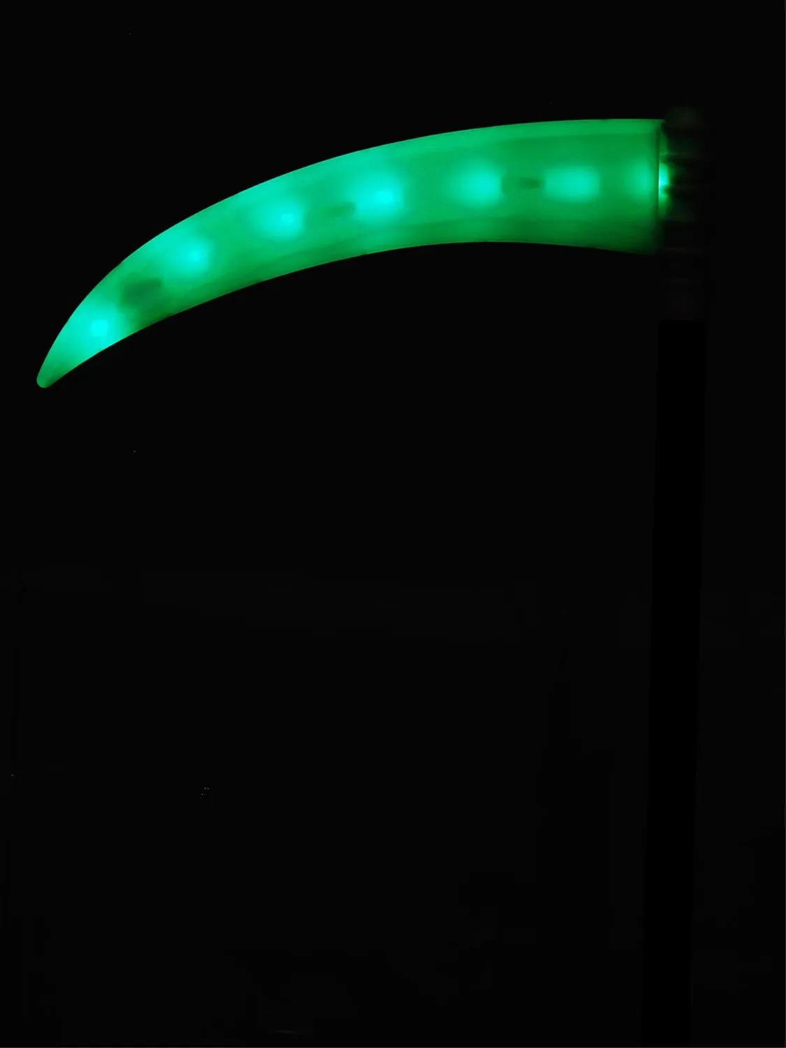 Smiffys Scythe falce LED verde regolabile lama bianca