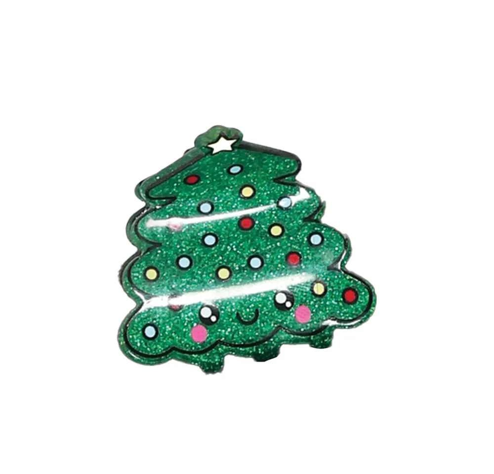 Fiestas Guirca Albero di Natale fermaglio capelli verde PVC