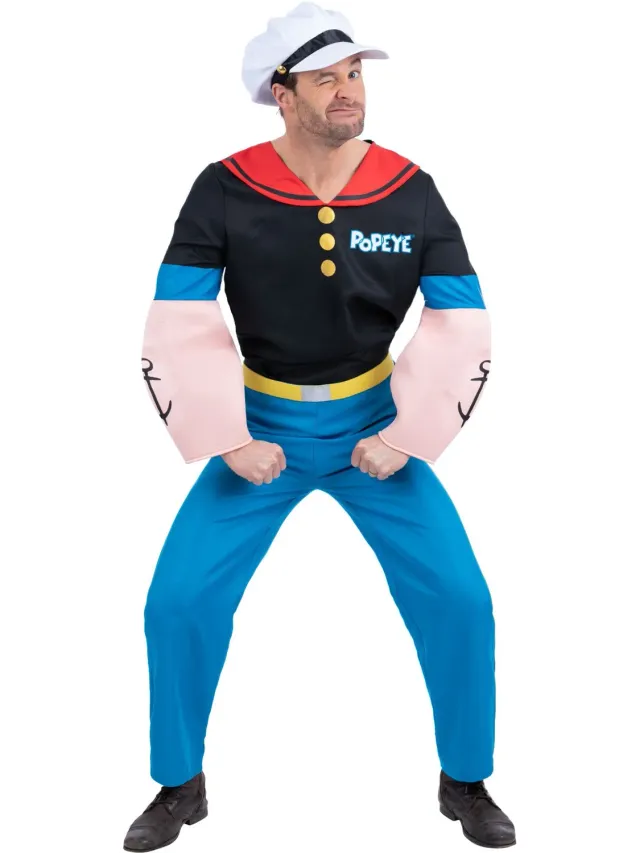 Smiffys Popeye costume marinaio muscoli Large 42-44