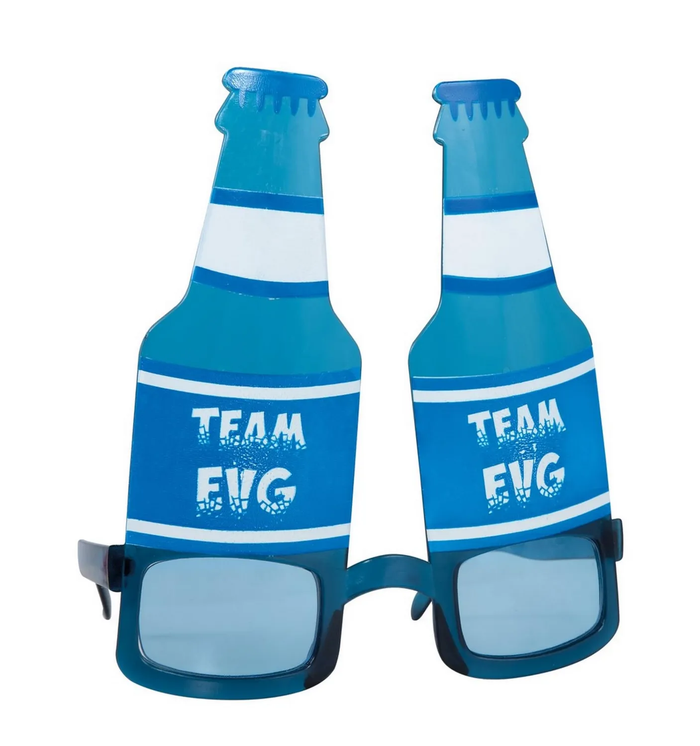 P'tit Clown Team EVG occhiali bottiglie birra blu