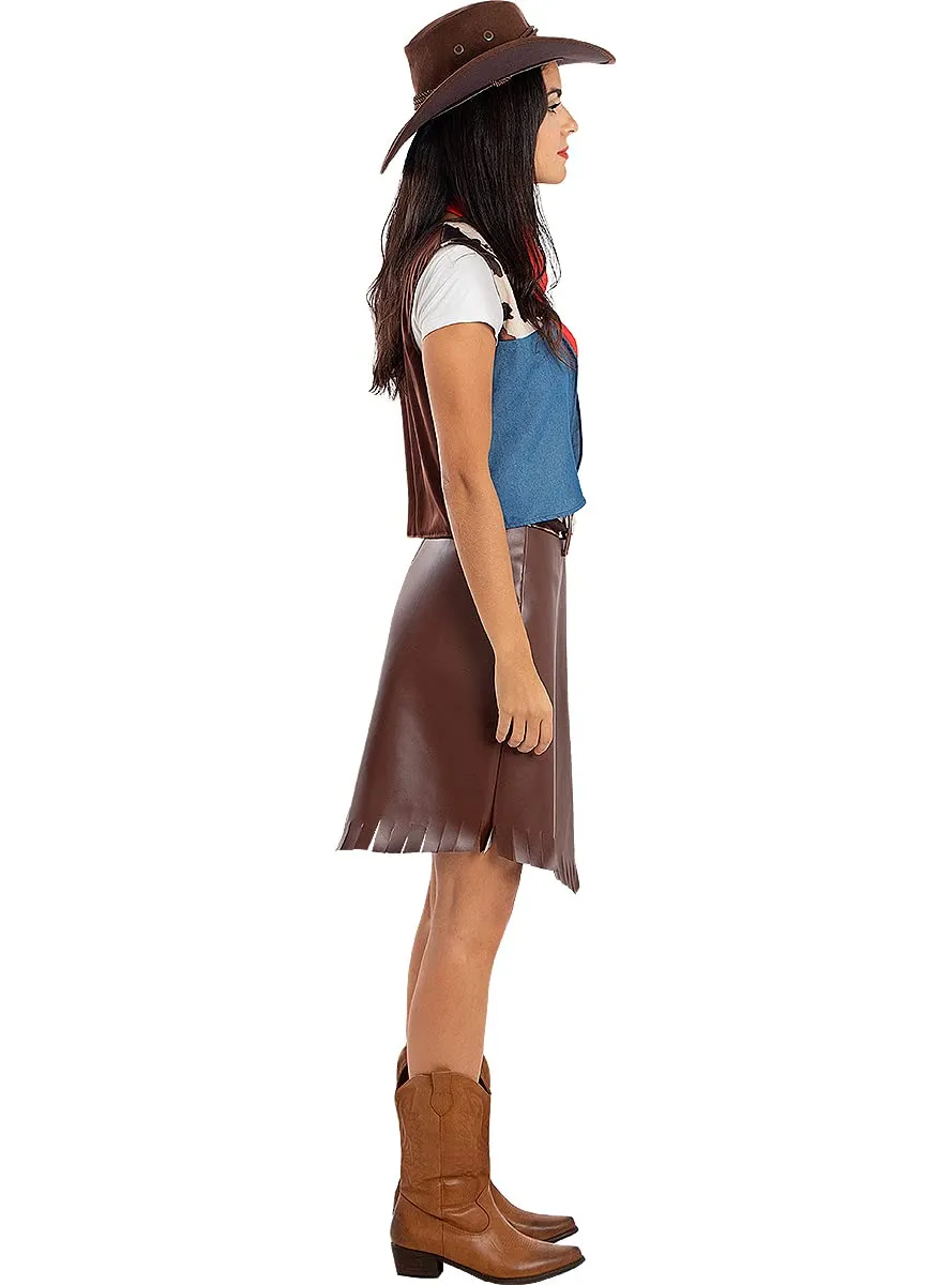 Funidelia Cowboy Costume Donna S-M Marrone