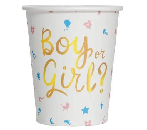 Guirca It's a Boy bicchieri carta 6 pezzi bianchi 240 ml