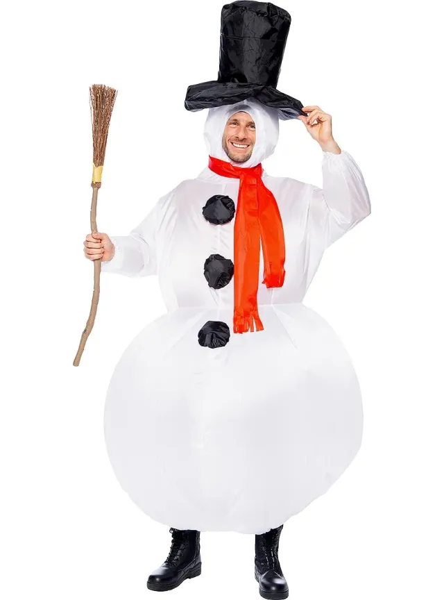 Funidelia costume pupazzo neve gonfiabile taglia unica