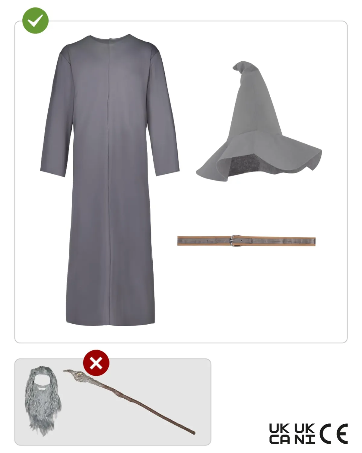 Funidelia Gandalf Signore Anelli Costume 3-4 anni