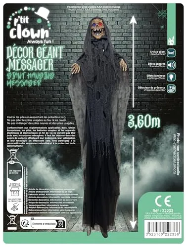 P'tit Clown Messaggero Gigante 3,60 m decorazione sonora
