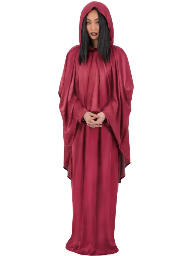 Smiffys Occult Society costume mantello bordeaux M/L