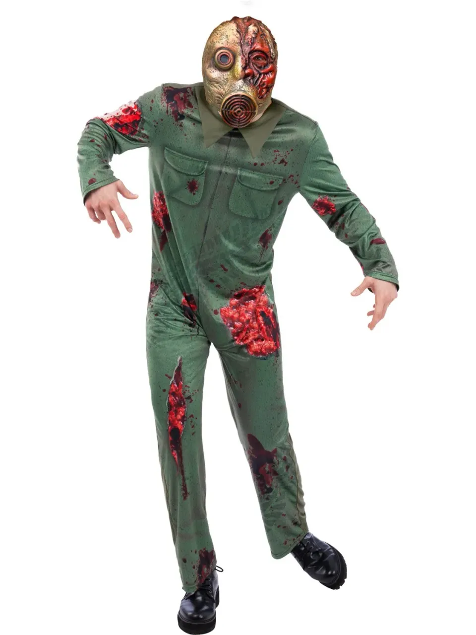 Smiffys Revenge Killer Costume Zombie Maschera Gas Uomo